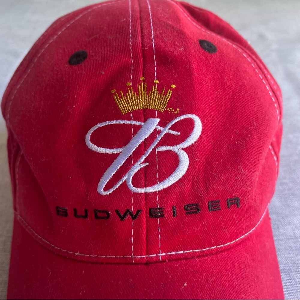 Budweiser Hat NASCAR Cap Dale Earnhardt Jr Winners Circle Adjustable Red Black 8 - Picture 2 of 12